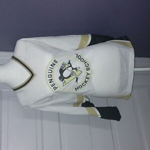 Pittsburgh Penguins autographed Eddie Olxzyk "Edzo" V-nkJersey long sleeve 2005